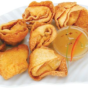Crab Rangoons with Sauce Food Picture