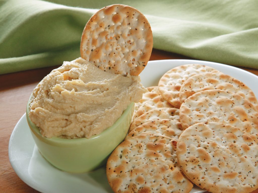 Crackers and Hummus Food Picture