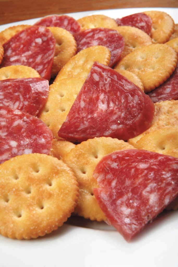 Crackers with Sausage Food Picture