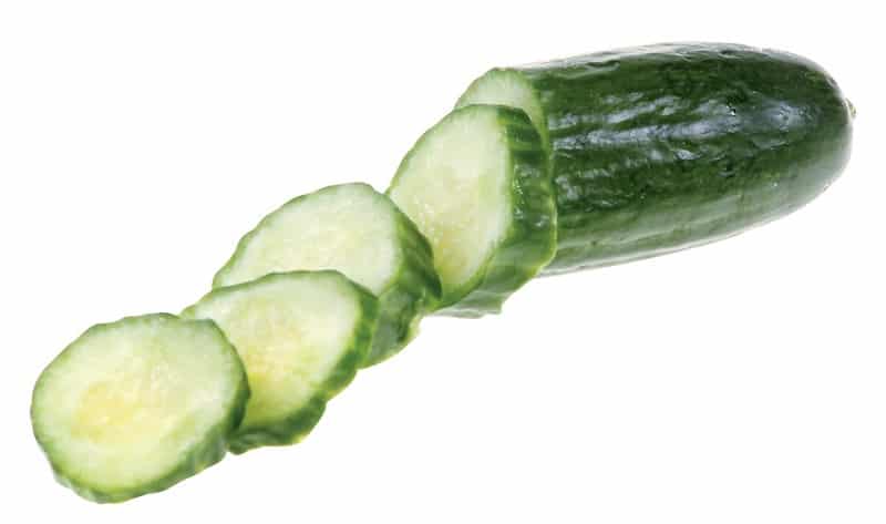 Sliced Mini Cucumber Isolated Food Picture
