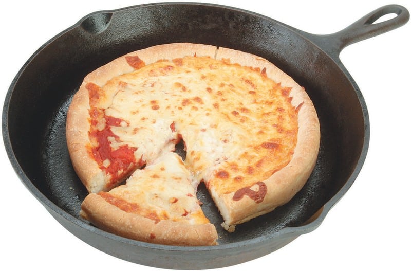 Deep Dish Pizza in Pan Food Picture