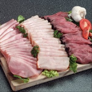 Sliced Deli Meat on Board Food Picture