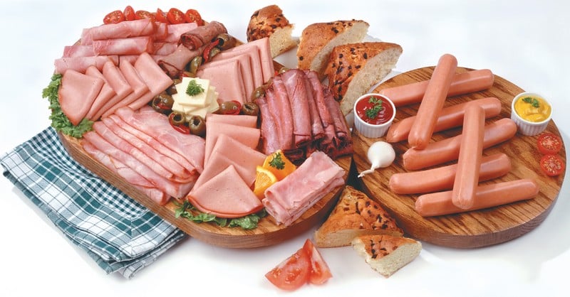 Deli Cold Cuts and Hot Dogs with Bread Food Picture