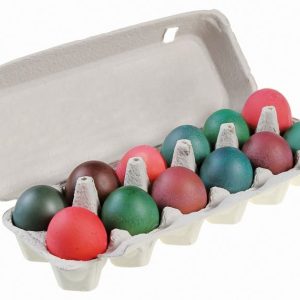 Easter Carton of Colored Eggs Food Picture