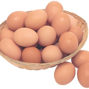 Brown Eggs in and around Basket Food Picture