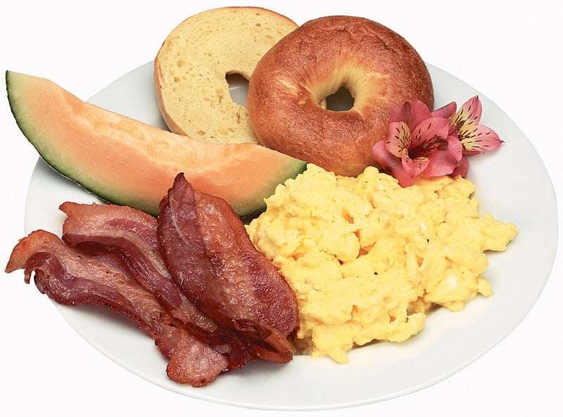 Scrambled Eggs and Bacon Food Picture