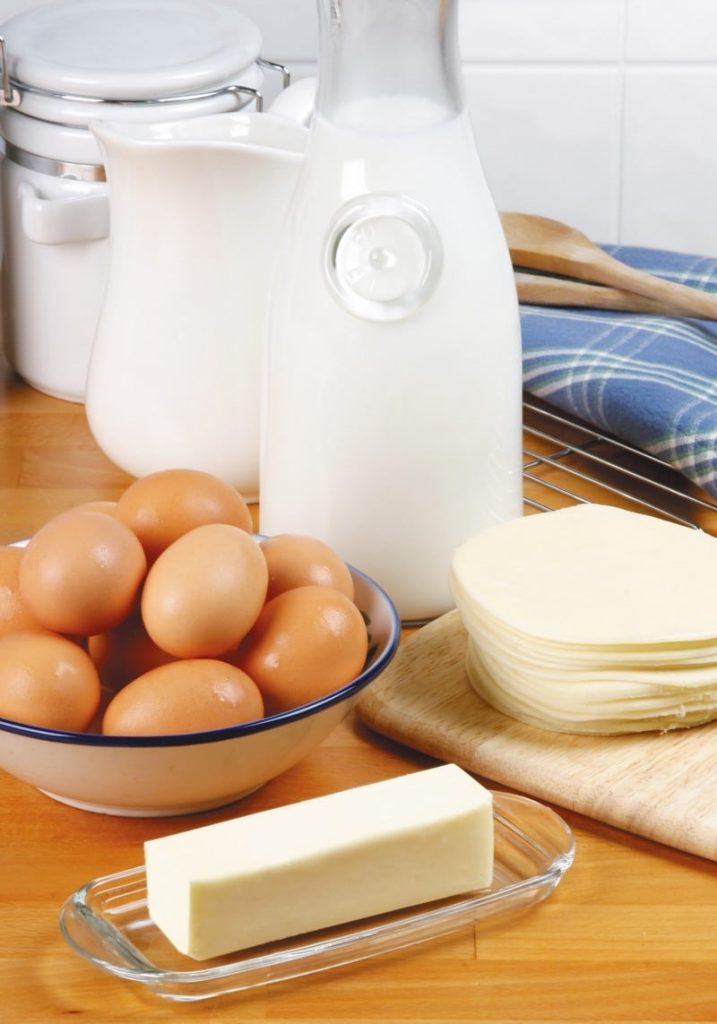 Eggs, Butter, Milk, and Cheese Food Picture