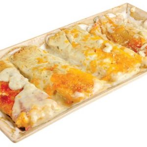 Enchiladas on Light Colored Plate Food Picture