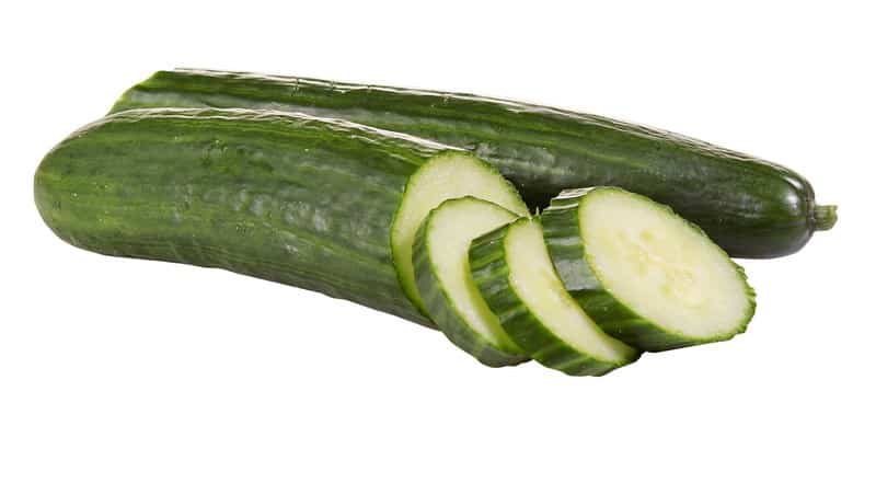 Whole & Sliced Seedless Burpless English Cucumber Food Picture
