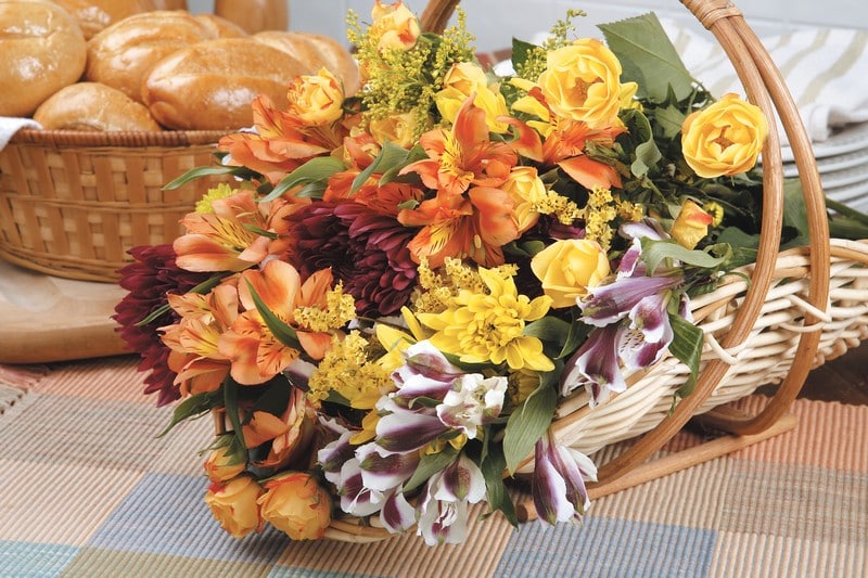 Fall Flower Arrangment Food Picture
