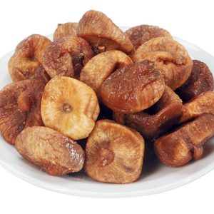 Plate of Dried Figs Isolated Food Picture
