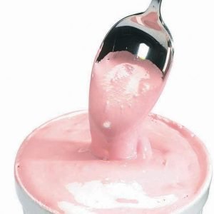 Raspberry Fluff in a Blow with a Spoon Food Picture