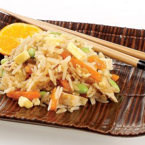 Fried Rice on Plate with Chopsticks Food Picture
