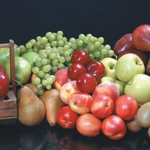 Assorted Fruits on Black Background Food Picture