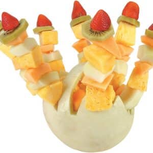 Fruit Kabobs Stuffed in a Melon Basket Food Picture