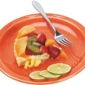 Fruit Pizza Slice on a Plate with a Fork Food Picture