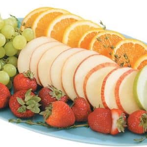 Fruit Platter on Blue Dish Food Picture
