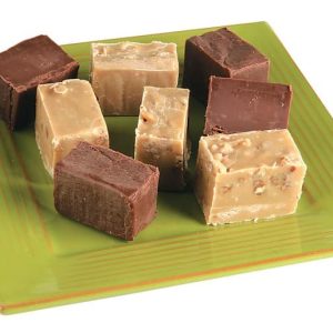 Assortment of Fudge on Green Plate Food Picture