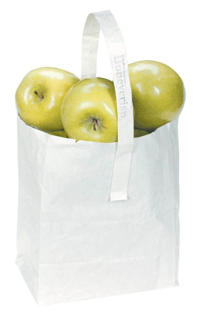 Tote Bag of Ginger Apples Isolated Food Picture