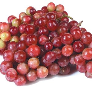 Red Grapes on White Background Food Picture
