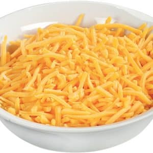 Grated Cheddar Cheese in a Bowl Food Picture