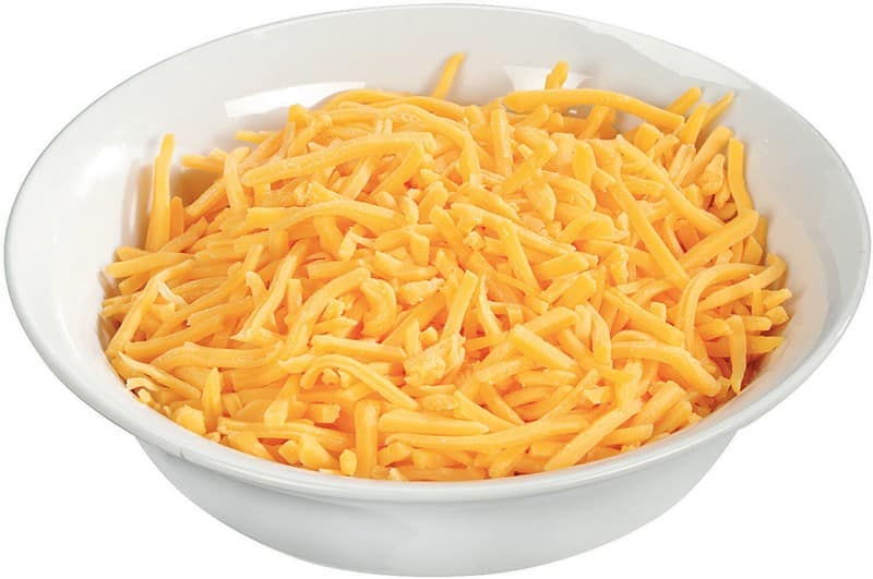 Grated Cheddar Cheese in a Bowl Food Picture