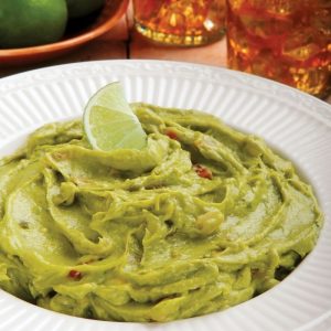 Bowl of Fresh Guacamole with Lime Food Picture