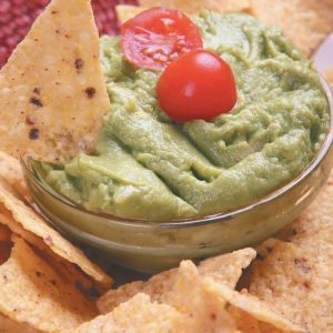 Guacamole Dip with Tortilla Chips Food Picture