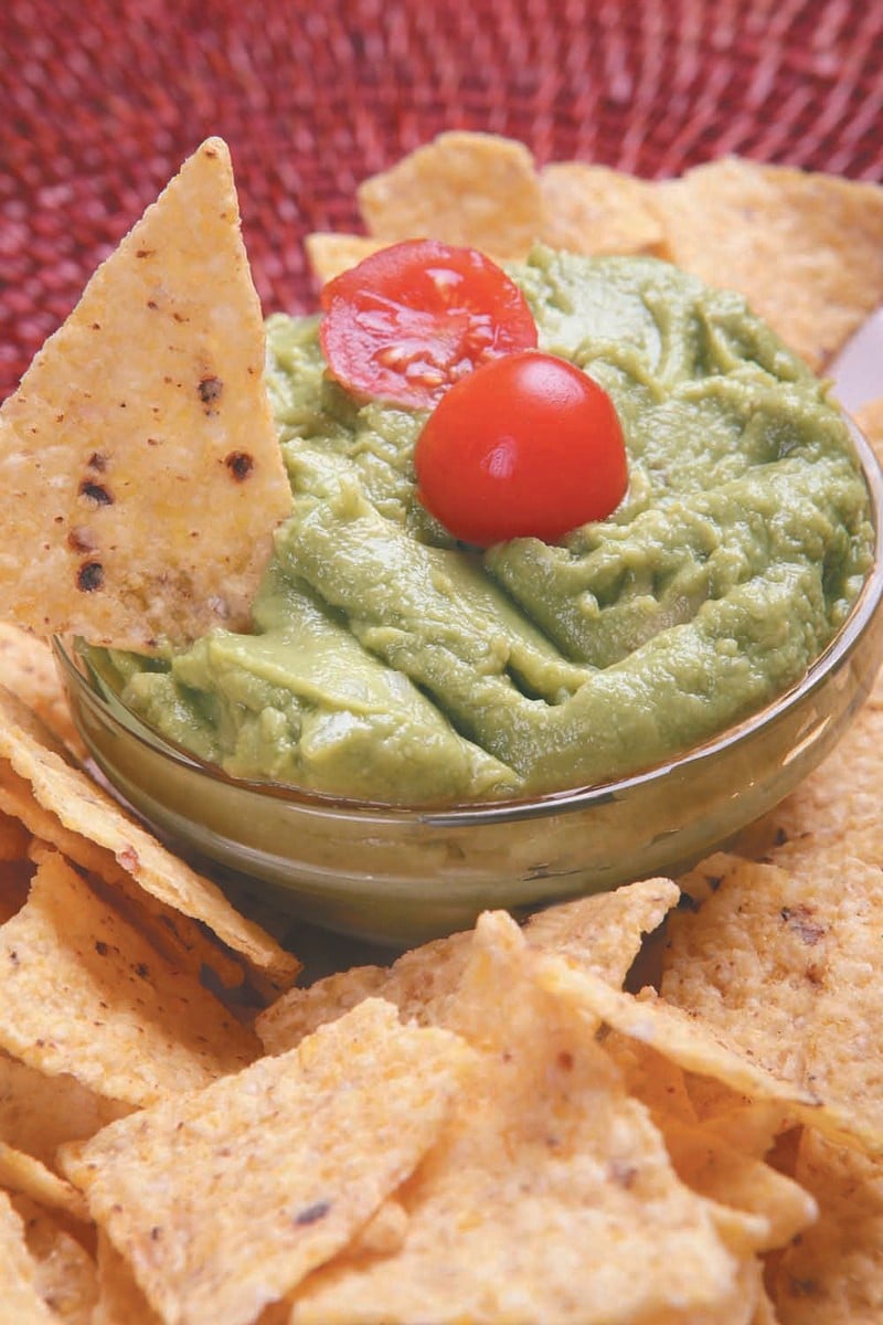Guacamole Dip with Tortilla Chips Food Picture
