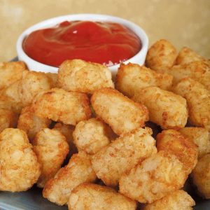Hash Brown Rounds with Ketchup Food Picture
