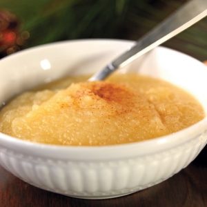 Bowl of Applesauce on Table For The Holidays Food Picture