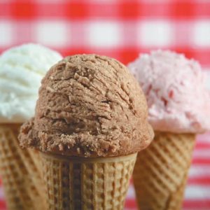 Ice Cream Cones - Neapolitan Food Picture