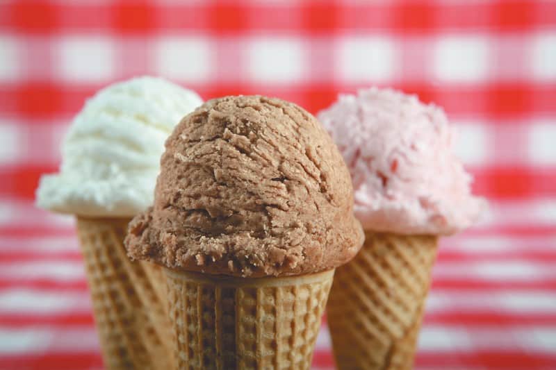 Ice Cream Cones - Neapolitan Food Picture