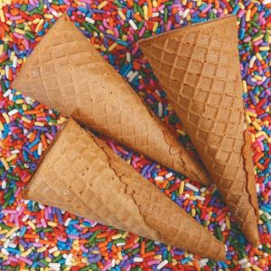 Ice Cream Cones on Sprinkles Food Picture