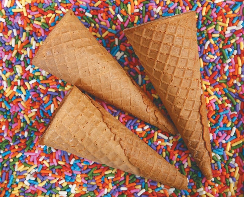 Ice Cream Cones on Sprinkles Food Picture