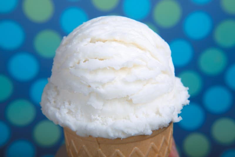 Vanilla Ice Cream in Cone Food Picture