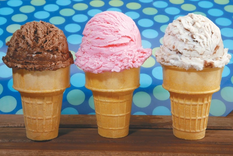 Ice Cream Cone Assortment in Wafer Cone Food Picture