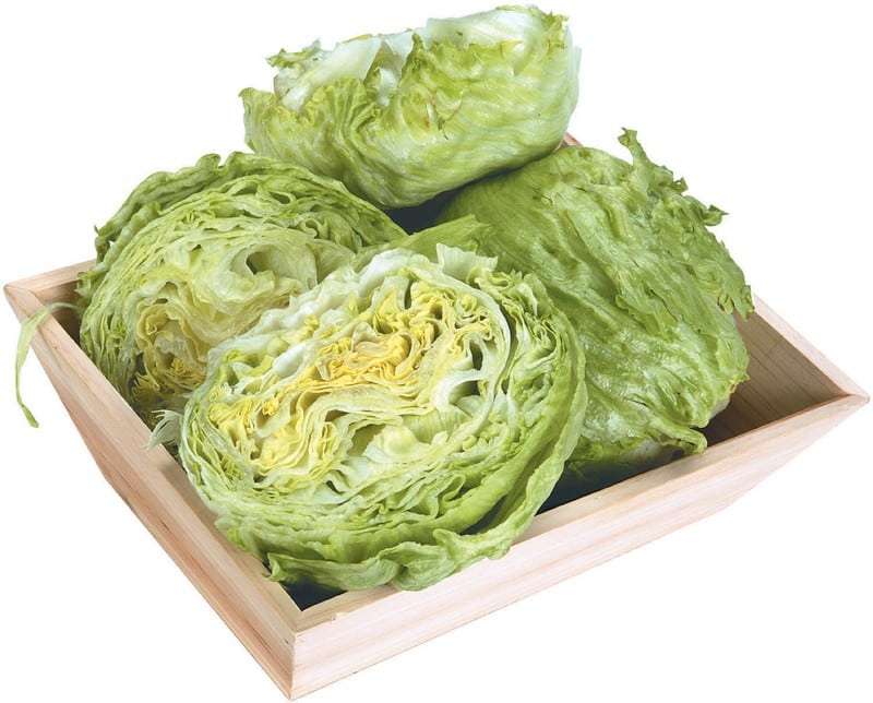 Iceberg Lettuce in a Basket Food Picture