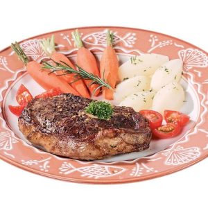 Lamb Chop on a Plate with Potatoes and Carrots Food Picture