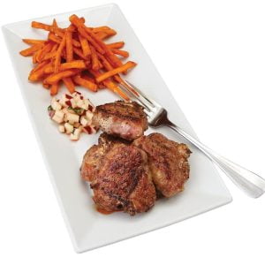 Lamb Chop on White Dish Food Picture