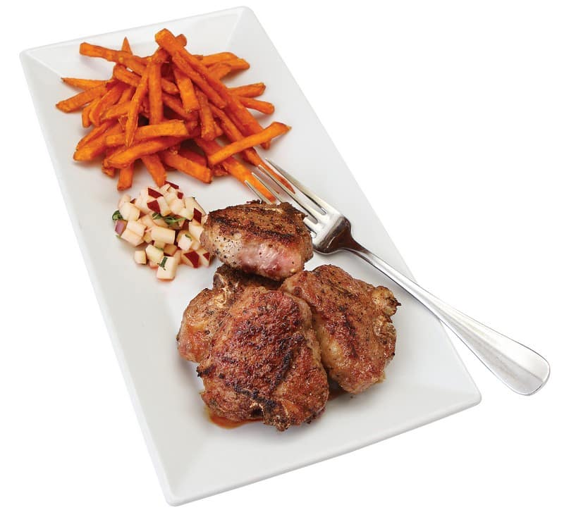 Lamb Chop on White Dish Food Picture