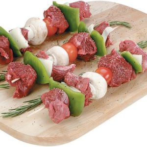 Raw Lamb Kabobs Food Picture