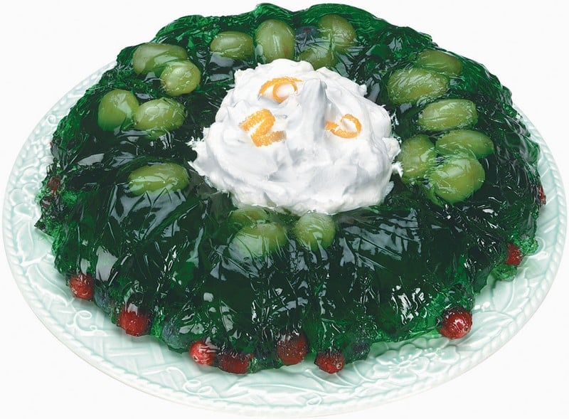 Lime Green Mold on a Plate Food Picture