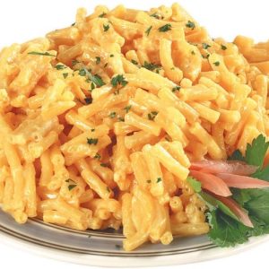 Macaroni and Cheese on a Plate with Parsley Food Picture