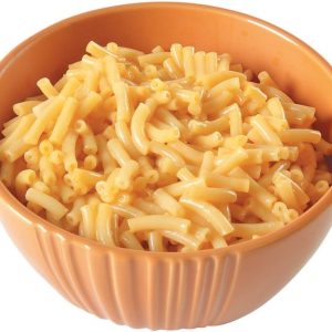 Macaroni and Cheese in a Orange Bowl Food Picture