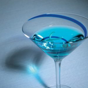 Blue Martini on Gray Surface Food Picture