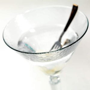 Vodka Martini with a Fork Inside Food Picture