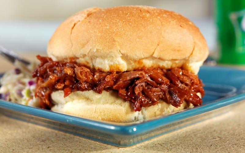 BBQ Pulled Pork on A Bulky Roll Food Picture