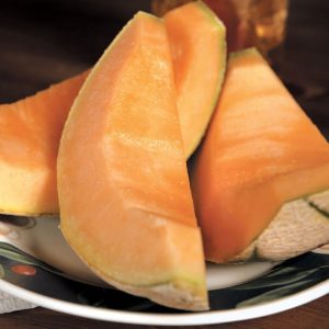 Cantaloupe Slices on Plate Food Picture