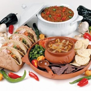 Mexican Assorted Dinner on White Background Food Picture